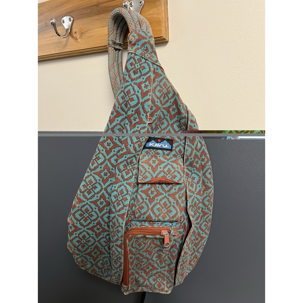 KAVU Original Rope Bag -‎ Compact Lightweight Crossbody - Desert Mosaic